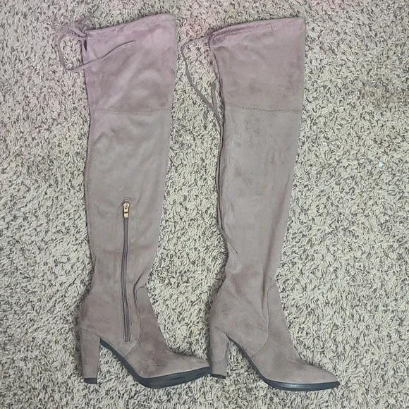 Catherine Malandrino Suede Over the Knee Boots - Picture 1 of 4